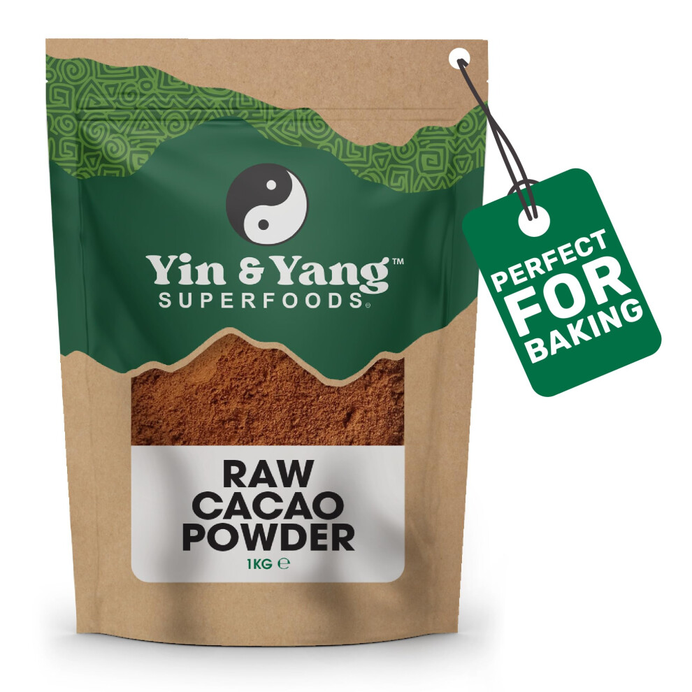 Yin & Yang Superfoods Cacao Powder 1Kg, By Yin & Yang