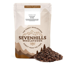 Sevenhills Wholefoods Organic Cacao Nibs, Raw, Peruvian 500g | High in Manganese and Magnesium | UK Lab tested | Pure & Natural