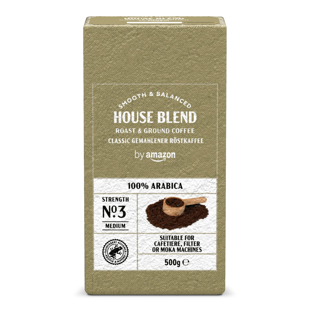By Amazon Coffee Classic 100% Arabica, Ground Roasted Coffee, Medium Roast, 500 G (1 Pack Of 500 Gms)- Rainforest Alliance Certified