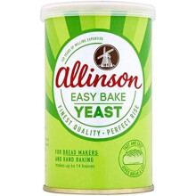 Allinson Easy Bake Yeast 100g Tin | Fast-Acting Dry Yeast for Bread Makers & Hand Baking | Perfect for Up to 14 Loaves | Easy-to-Use for Consistent R