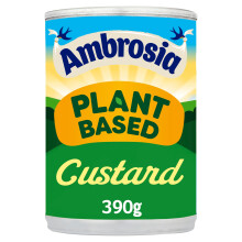 Ambrosia Plant Based Custard – Dairy-Free Creamy Custard Alternative for Vegan & Vegetarian Diets, Ready to Eat, 390 g (Pack of 12)
