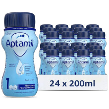 Aptamil Breastmilk Substitute 1 First Infant Milk From Birth Pack of 24 x 200ml