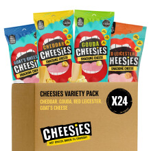 CHEESIES | Crunchy Snacking Cheese Keto Snack | Variety Pack | 100% Cheese | Sugar Free, Gluten Free, No Carb | High Protein and Vegetarian | Crunchy