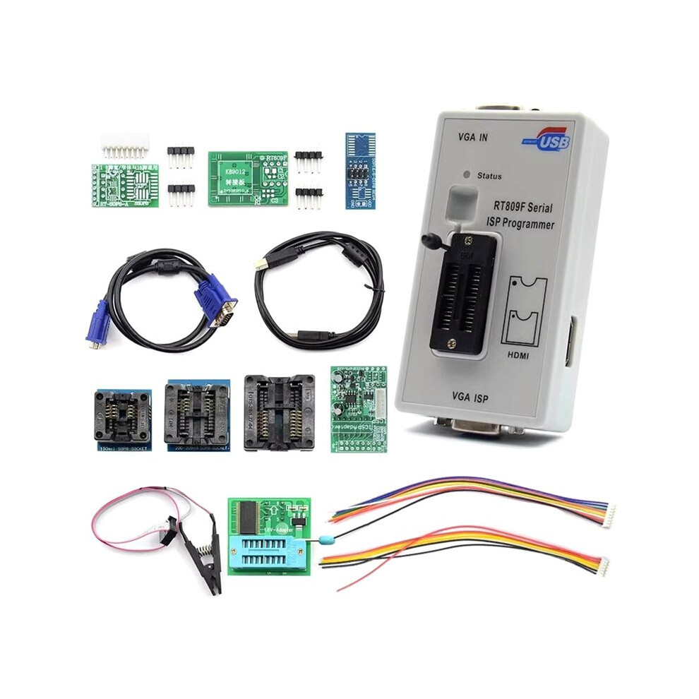 RT809F Serial ISP Programmer Kit with Adapters Universal Programming Tool