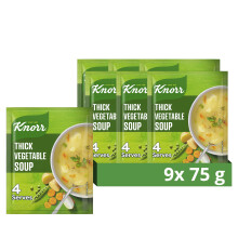 Knorr Thick Vegetable Dry Soup, 9 x 75 g