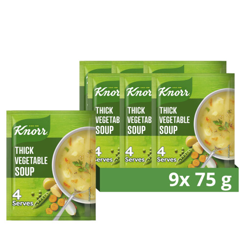 Knorr Knorr Thick Vegetable Dry Soup, 9 x 75 g