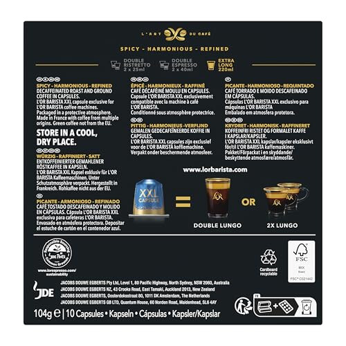 L'OR L'OR Barista Double Decaff XXL Coffee Pods 2