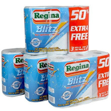 Regina Blitz 24 Rolls of 3ply Kitchen Paper Towels - 70 Sheets Each