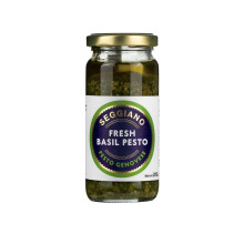 Seggiano Raw Basil Pesto 200g - Vegan, GMO Free, Gluten Free, Wheat Free, Raw, Vegetarian, and Suitable for Coeliacs - Product of Sicily & Great with