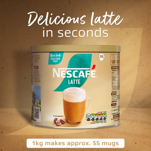 Nescafe NESCAFÉ Latte Instant Coffee 1kg Tin 2