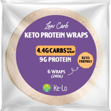 Ke-Lo Low Carb - High Protein Wraps (12 x 40g) | Keto Wraps | Versatile & Convenient Low Calorie Wraps | Keto Tortilla Wraps | Ideal for the Keto Die