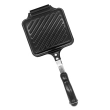 Non Stick Double Sided Sandwich Maker Pan for Gas and Induction, Easy Clean with Ergonomic Grip