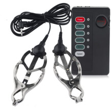 Electric Nipple Clamps Adjustable Shock Intensity Stainless Steel Electrosex Nipple and Labia Clips