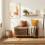 Shoe bench with 2 sliding doors and openwork slats, 112 cm wide, LIAM 2