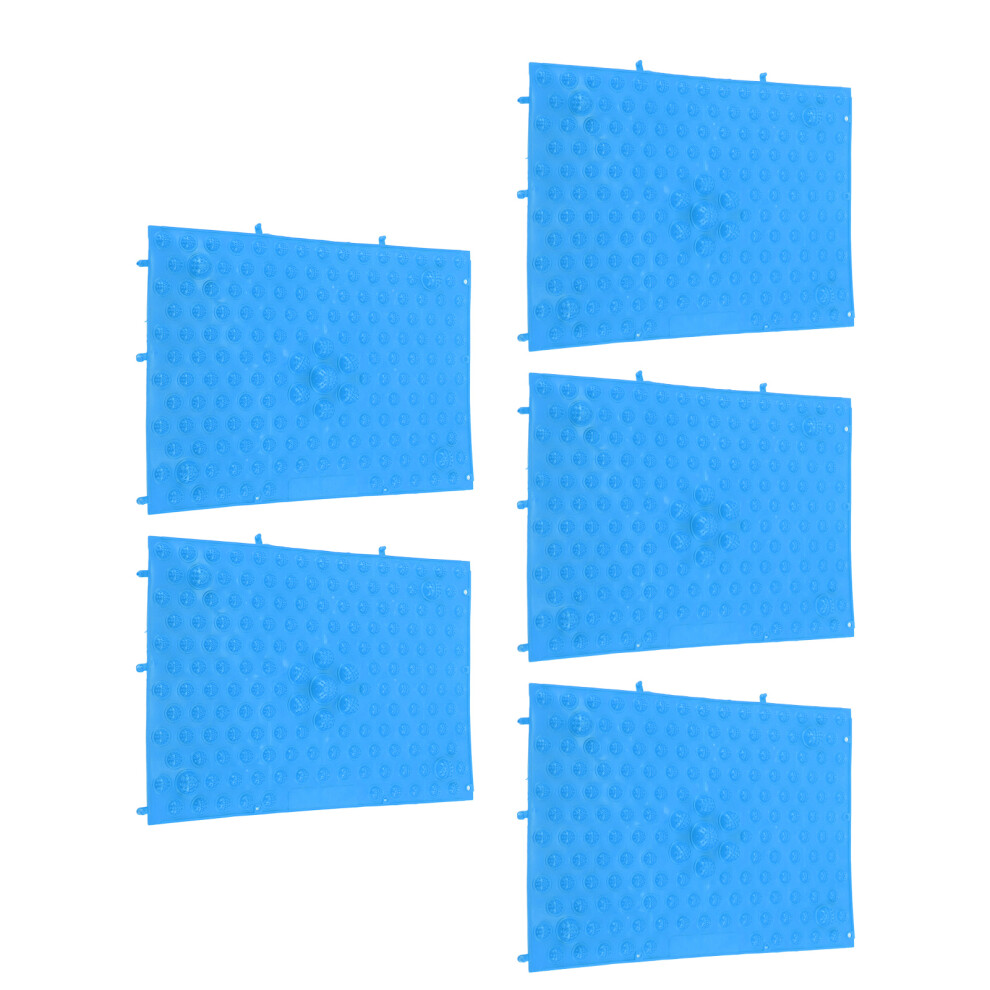 Blue 5Pcs Tpe Foot Massage Mat Acupressure Toe Pad 38.4X28.5cm