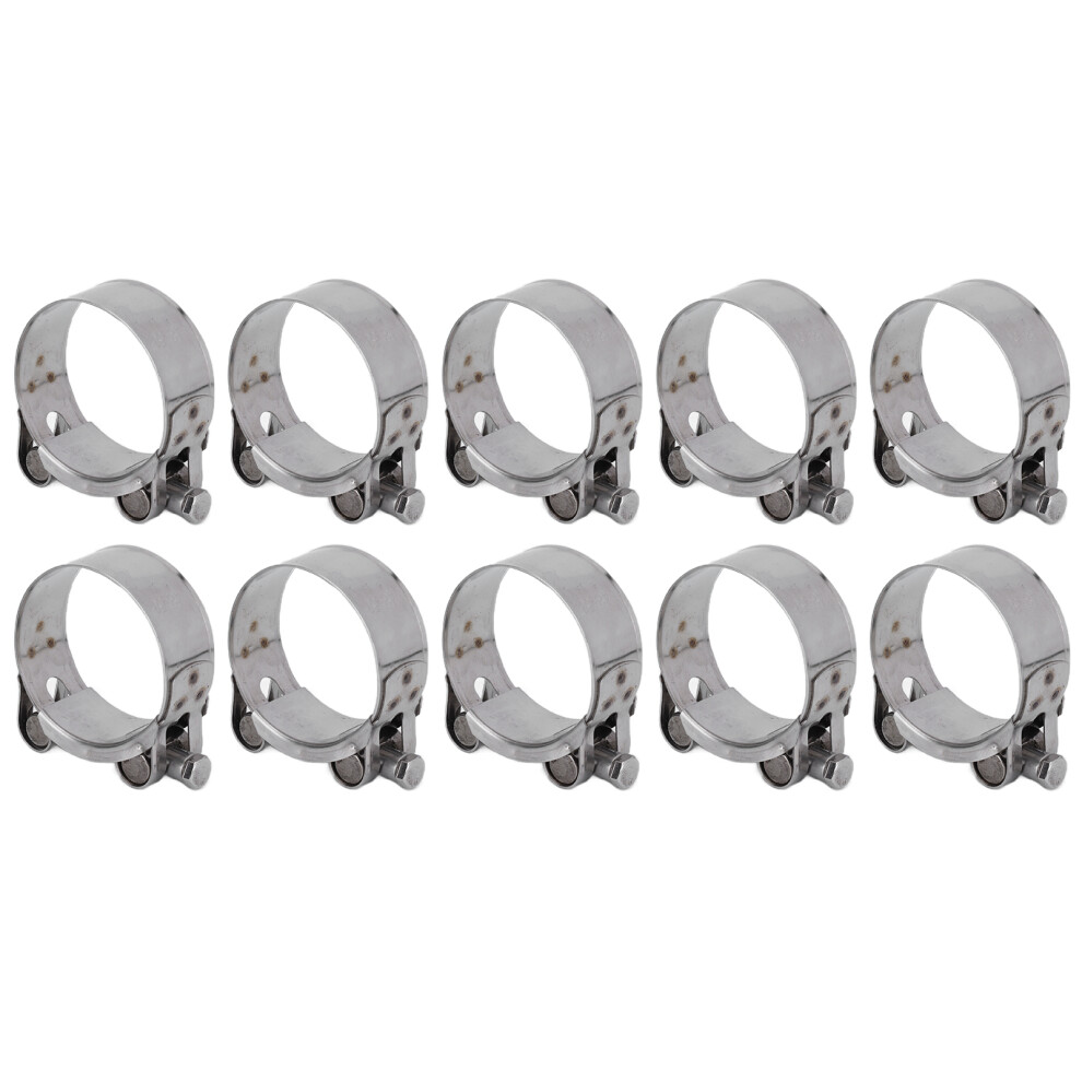 Industrial 10Pcs 201 Steel Galvanized Hose Clamps 48-51Mm Set 8711377409410