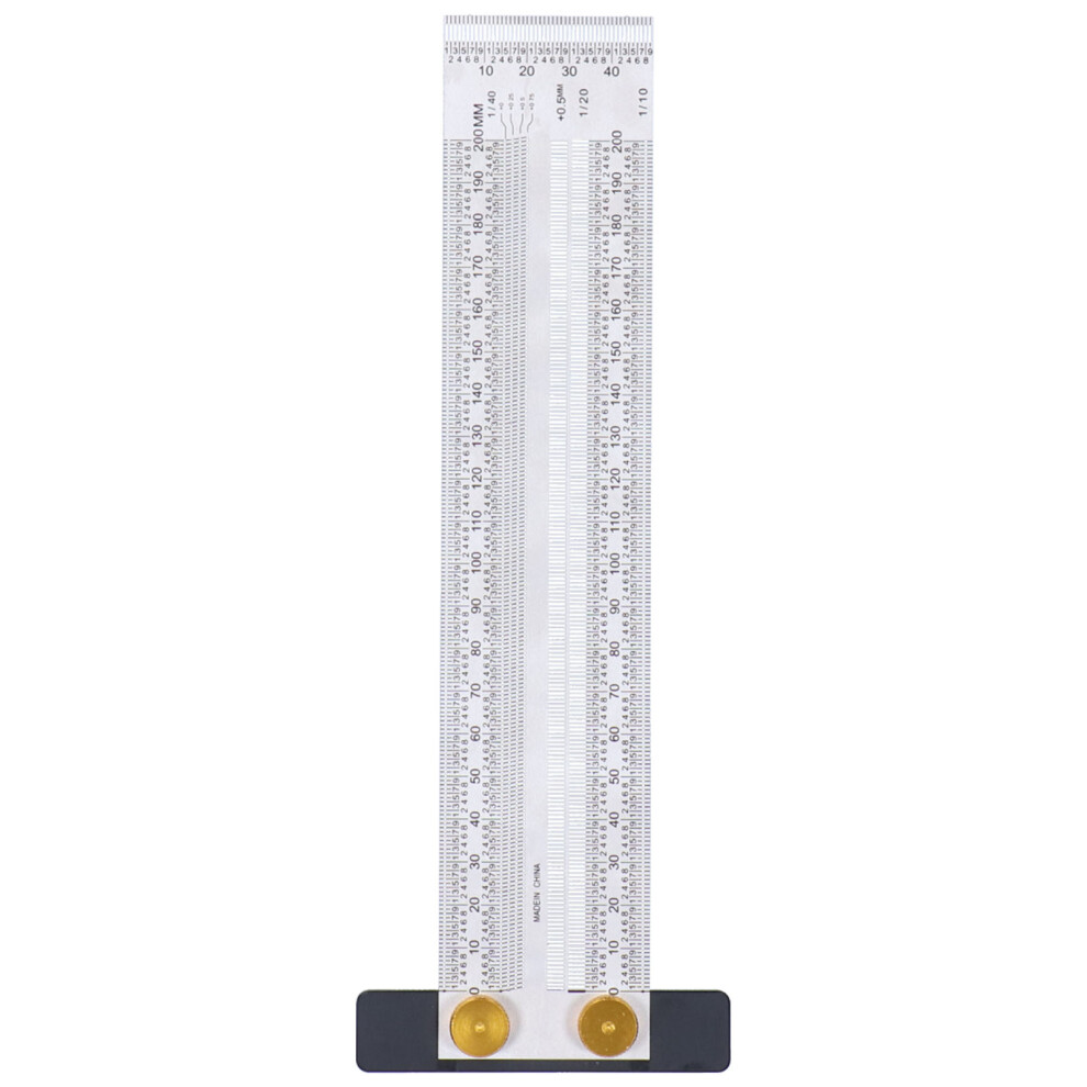 200Mm Stainless Steel Marking Scale For Carpenters, Durable & Portable 7891377409441