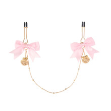 Nipple Clamp Bow Bell Design With Chain For Couples Flirting Props Breast Clamp