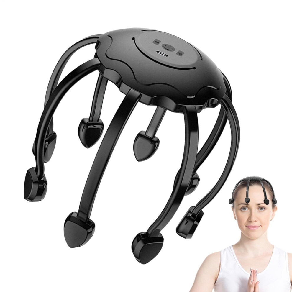 Electric Scalp Massager with 360 Rotating Arms, MultiFrequency Relaxing Octopus Head Massager