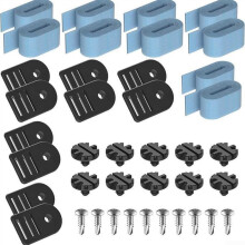 Pool Cover Fixing Kit with 6 Weatherproof 66cm Solar Straps and Clips for Universal Pool Rollers