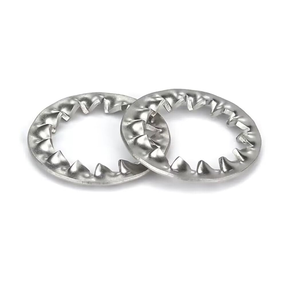 Tooth Washer Lock Washers 304 Stainless Steel Internal Tooth Serrated Lock Washer M18 (Pack Of 10) M18 (10 Pieces) Internal Tooth Disc 9382693714190