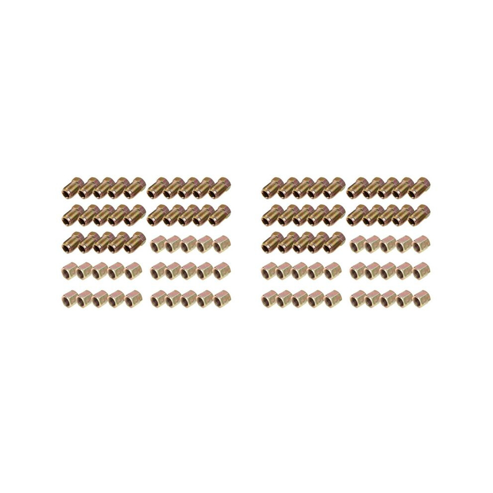 100Pcs Male / Female End Union Brake Pipe Screw Nuts M10 X 1Mm 3/16Inch Od Copper Brake Tubes Pipe Fittings Metric 6032052763873