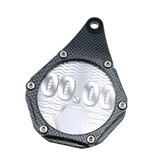 Black Motorcycle Tax Disc Permit Holder with Alloy Metal Back and Bracket, Weatherproof, 3.94 x 0.28 Inch, Easy Install