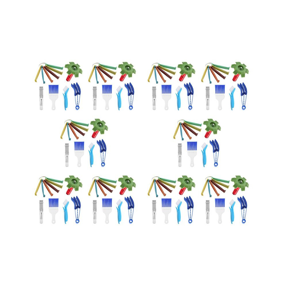 60Pcs Air Conditioning Brush Tool, Steel Ac Evaporator Comb, Radiator Condenser Fin Comb, Fcr6 Fin Comb Tool 6031847977204