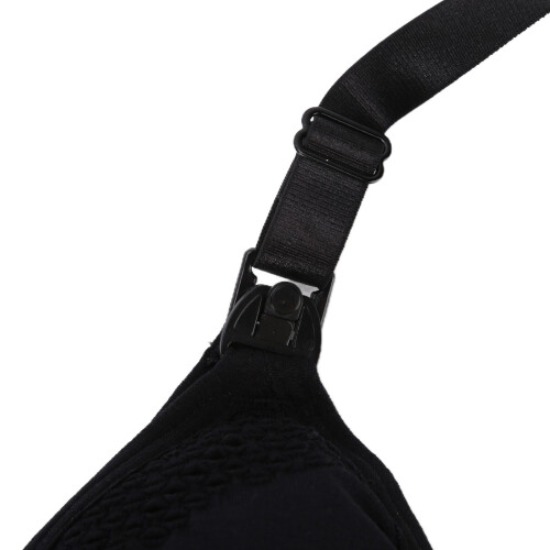 Breathable Hands-Free Pumping Bra for Nursing, Black, Size M 1