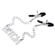 Nipple Clips NonPiercing Nipple Clamps For Couples Sexy Nipple Jewelry For Women (Bitch) Adult Sex Toys Games