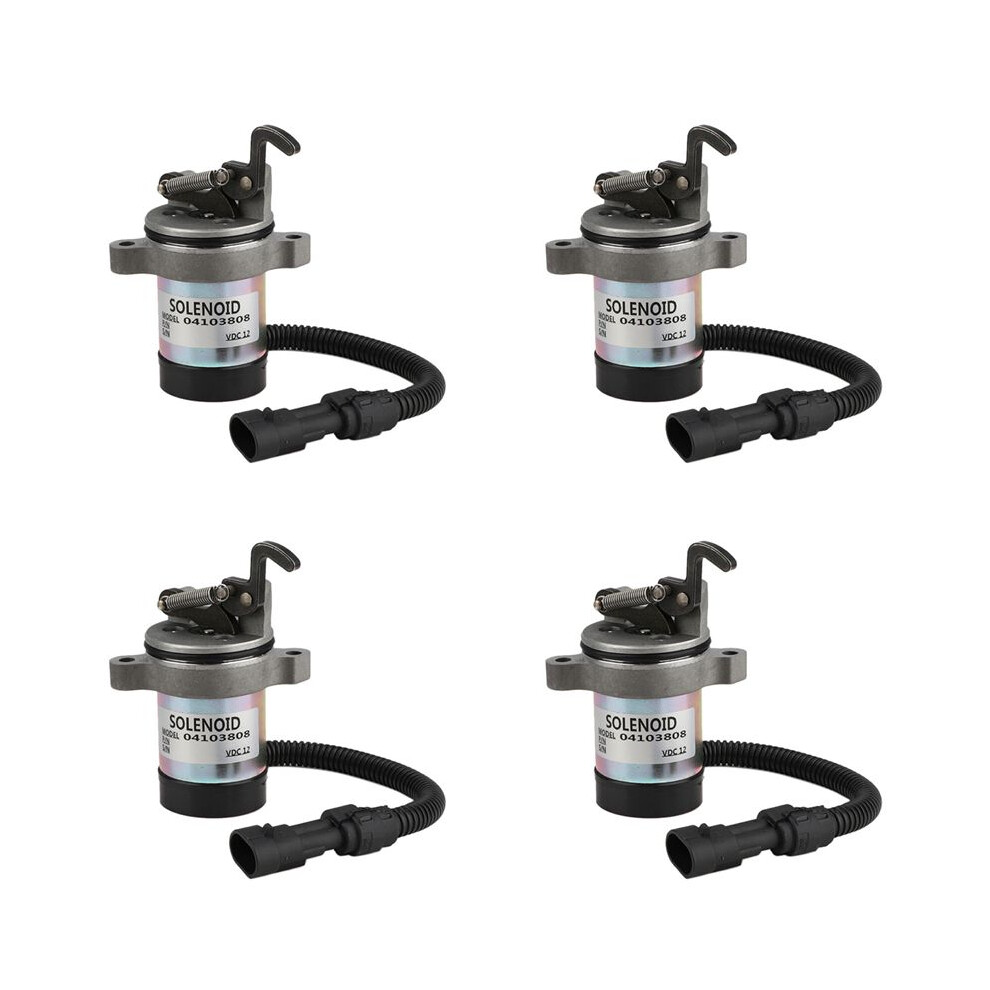 4X For Deutz Fuel Shut Off Solenoid 04103812 04103808 F3l F3m F4l F4m 1011 2011 6032702234647