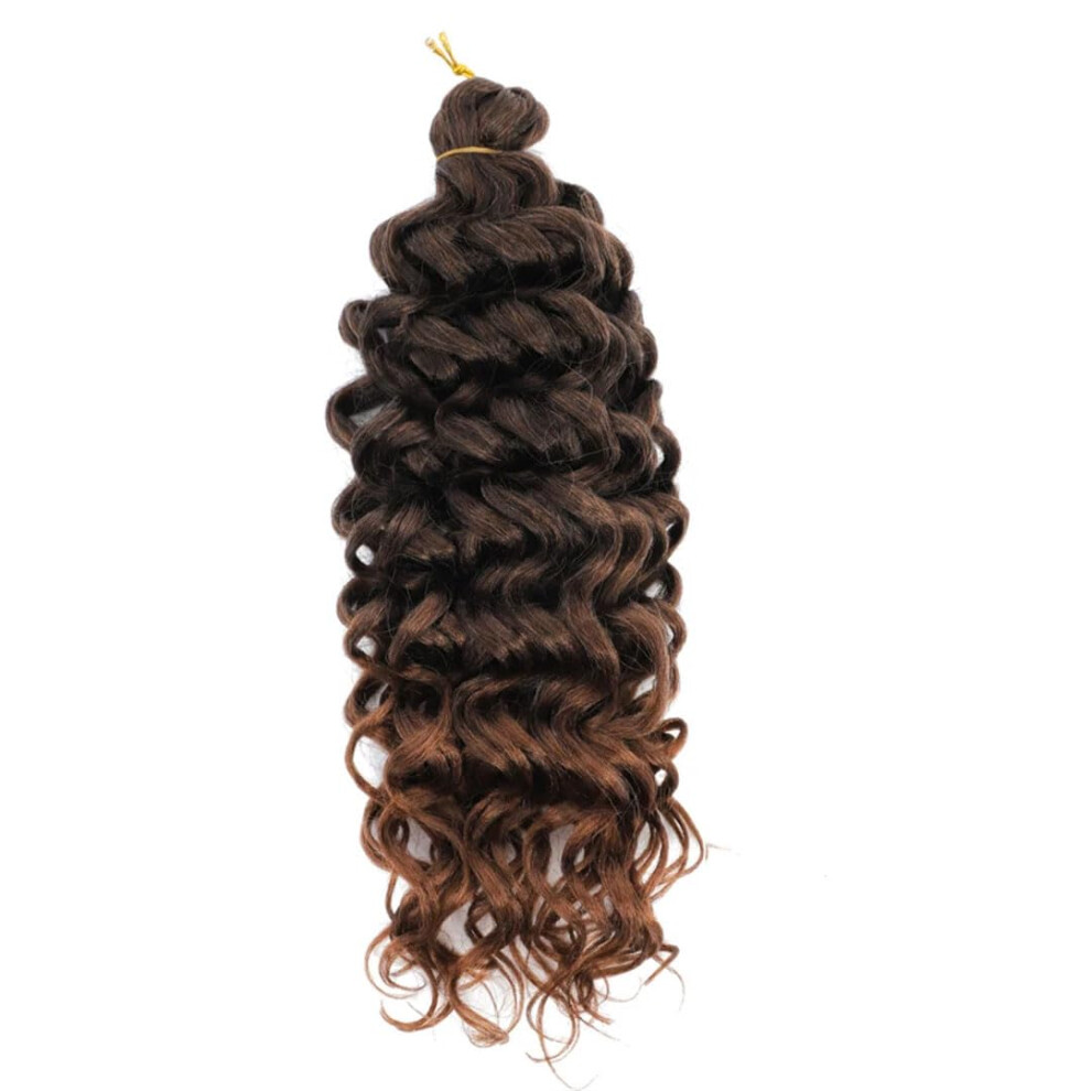 Synthetic Crochet Hair Water Wave Braiding Hair Extensions Crochet Curly Braid T1B30 24 Inches 4 Pcs Lot