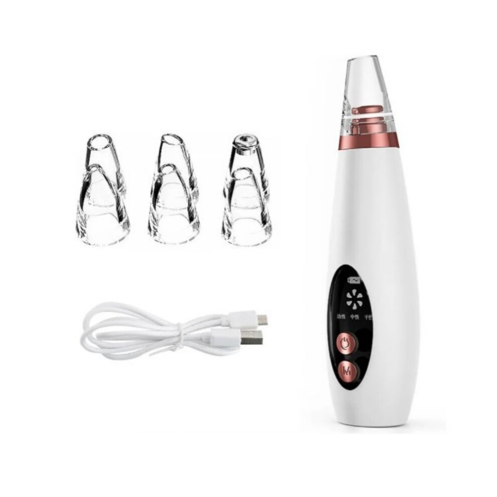 Professional Design Blackhead Remover With Hot Compress, Portable Pore Vacuum With Replaceable Suction Heads And Vacuum Physical Suction