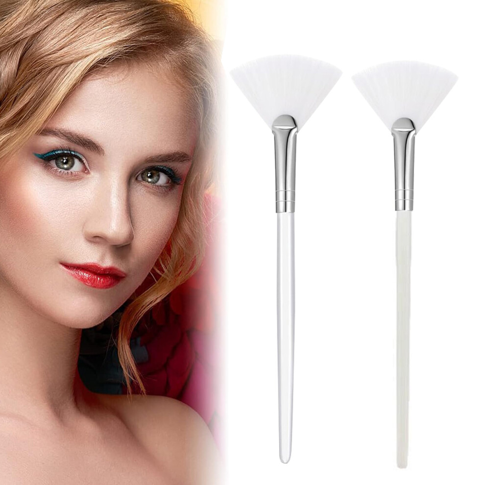 Synthetic Brush Hair Alternative with Natural Feel, Mask Brushes for Facial Gentle Fan Applicator Tool, Fan Brushes Applicator for Hygienic Skincare