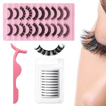 Balayage-Strähnen aus sibirischem Nerzhaar, einfach anzuwendende, flexible Mascara mit Selbstklebeband für Hochzeiten, Fotoshootings, Ausgehen,