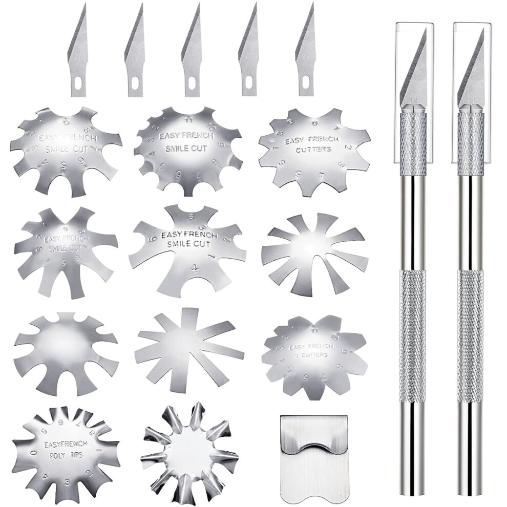Artisanal Nail Crafting, Stainless Steel French Tip Cutter And Edge Trimmer For Flawless Smile Lines, Reusable Tools Elevating Your Manicure Ex