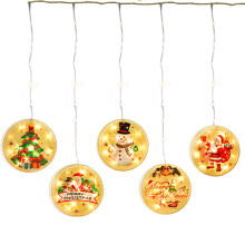 Creative 3D Christmas Lights, LED Window Hanging Decorations, Warm White Festival Illumination for Indoor Outdoor Decorative Lighting, Easily