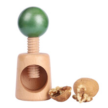 Nut Cracking Masterpiece, Wide Application Transparent Quality Material Wooden Tool for Bursting with Flavor Walnuts and Healthy Snacks