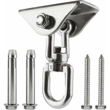Schwenkbarer Schaukelhaken aus rostfreiem Edelstahl, Deckenhalterung in Industriequalität für Yoga- und Spielplatzgeräte, Tragkraft 500 kg, einfach