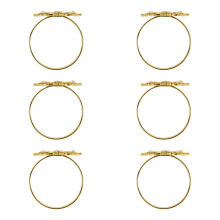 Anéis de guardanapo de metal dourado, enfeites elegantes para festas, porta-guardanapos decorativos de liga metálica para decoração de mesas de