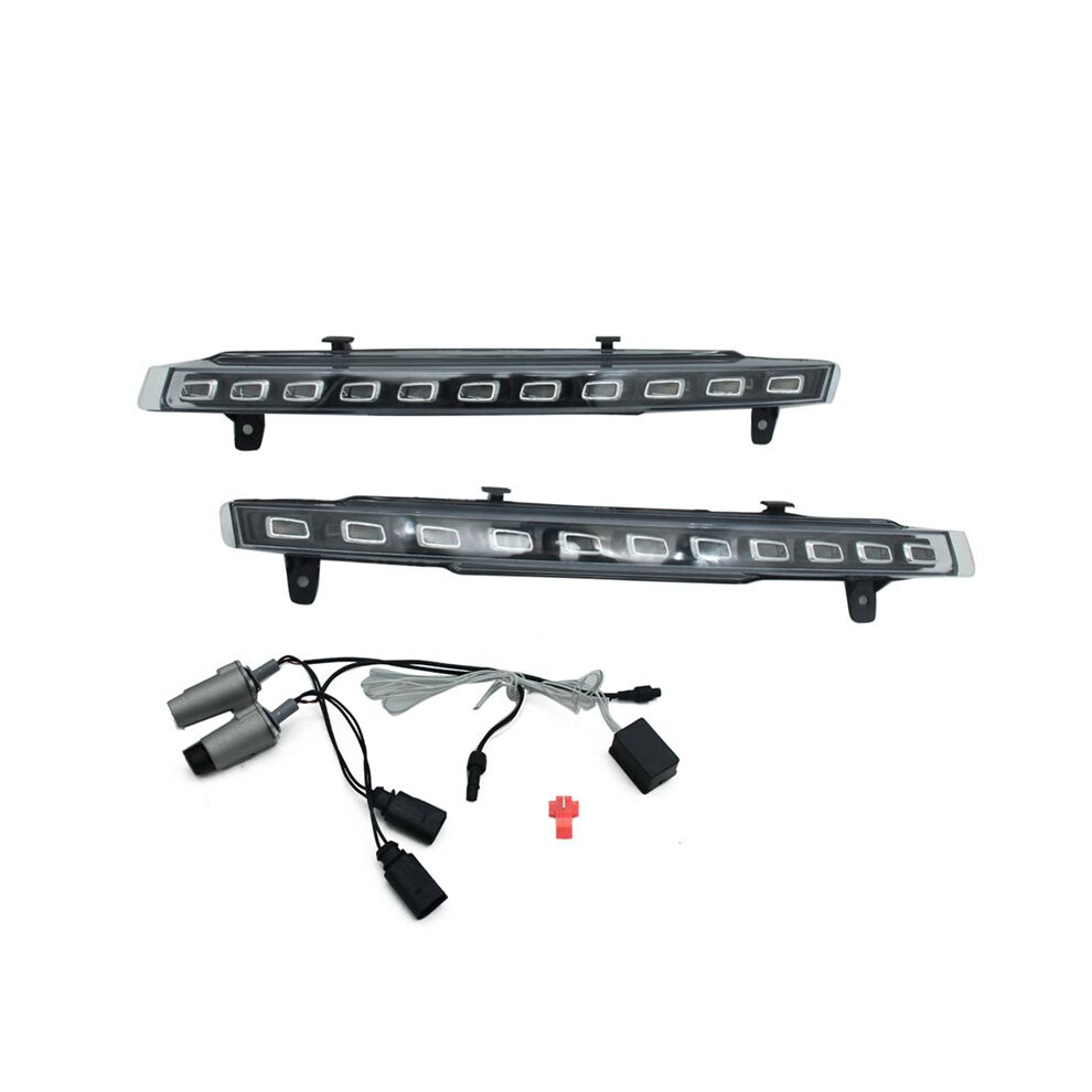 Car Front Bumper S Dynamic Drl Daytime Running Daul Clour Fog S For Q7 2006-2009 Light 6032956515356