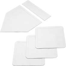Baseball Softball Base Set 5Piece Rubber Practice ThrowDown Bases White For Kids And Adults
