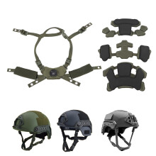 Kit de rembourrage pour casque MICH Wendy rapide avec système de suspension vert et sangle de menton