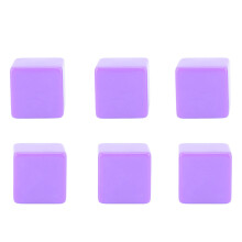 6 pièces de dés en plastique vierges violets, 30x30x30mm, pour jeux et enseignement