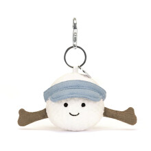 Amuseables Golf Ball Bag Charm 2.5Inch Plush Keychain, Sports Accessory for Golf Fans