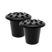 Grave Vase 2 Pack Flower Pot With Lid Ornament Memorial Cemetery Vases For Outdoor InGround Arrangements