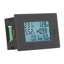 Misuratore di Tensione Corrente Potenza Digitale LCD DC6-200V ABS Monitor