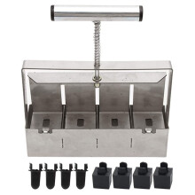 Soil Block Maker Quad Garden Seedling Tool with Ergonomic Grip for Seed Starting and Root Protection