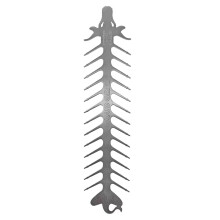 Camping Vegetable Needle BBQ Skewers with Fishbone Design, Ergonomic Metal Handles for Easy Cleaning and Use