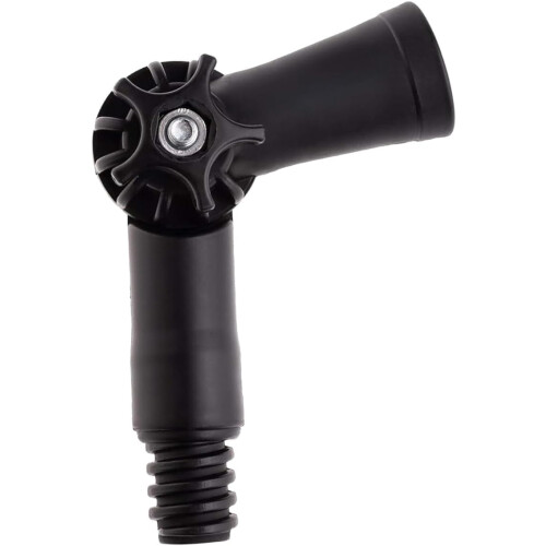 Broom Handle Adapter 5.31in Black Plastic 180 Swivel Universal Joint Mop Replacement 1